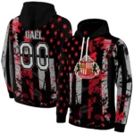 Custom Sunderland Distressed Flag Red Black Hoodie Best Selling