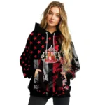 Custom Sunderland Distressed Flag Red Black Hoodie Best Selling