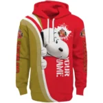 Custom Sunderland Peeking Snoopy Red Hoodie Best Selling