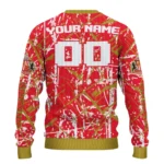Custom Sunderland Streak Overlay Red Sweater Best Selling