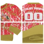 Custom Sunderland Streak Overlay Red Sweater Best Selling
