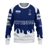 Custom Tottenham Hotspur Flame Border Navy Sweater Best Selling
