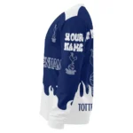 Custom Tottenham Hotspur Flame Border Navy Sweater Best Selling