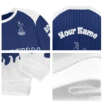 Custom Tottenham Hotspur Flame Border Navy Sweater Best Selling