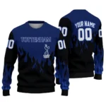 Custom Tottenham Hotspur Flame Outline Navy Black Sweater Best Selling
