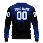 Custom Tottenham Hotspur Flame Outline Navy Black Sweater Best Selling