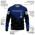 Custom Tottenham Hotspur Flame Outline Navy Black Sweater Best Selling
