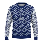 Custom Tottenham Hotspur Lattice Gridwork Navy Sweater Best Selling