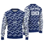 Custom Tottenham Hotspur Lattice Gridwork Navy Sweater Best Selling
