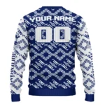 Custom Tottenham Hotspur Lattice Gridwork Navy Sweater Best Selling