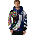 Custom Tottenham Hotspur Puzzle Pieces Navy Hoodie Best Selling