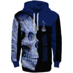 Custom Tottenham Hotspur Skull Motif Navy Black Hoodie Best Selling