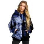 Custom Tottenham Hotspur Skull Motif Navy Black Hoodie Best Selling