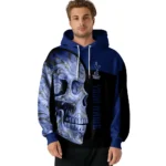 Custom Tottenham Hotspur Skull Motif Navy Black Hoodie Best Selling