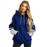 Custom Tottenham Hotspur Striped Sleeves Navy Hoodie Best Selling