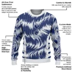 Custom Tottenham Hotspur Swirl Flow Navy Sweater Best Selling
