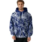 Custom Tottenham Hotspur Tie Dye Pattern Navy Hoodie Best Selling