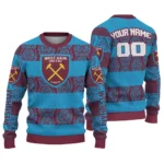 Custom West Ham United Bulldog Motif Sweater Best Selling