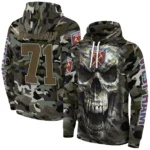 Custom West Ham United Camo Skull Hoodie Best Selling