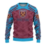 Custom West Ham United Chevron Pattern Claret Sweater Best Selling