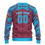 Custom West Ham United Chevron Pattern Claret Sweater Best Selling