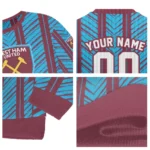 Custom West Ham United Chevron Rows Claret Sweater Best Selling