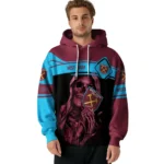 Custom West Ham United Grim Reaper Claret Black Hoodie Best Selling