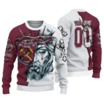 Custom West Ham United Jesus Tears Claret White Sweater Best Selling