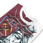 Custom West Ham United Jesus Tears Claret White Sweater Best Selling