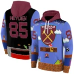 Custom West Ham United Mario Blue Black Hoodie Best Selling