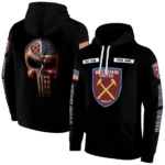 Custom West Ham United Punisher Skull Black Hoodie Best Selling