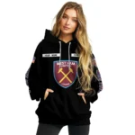 Custom West Ham United Punisher Skull Black Hoodie Best Selling