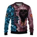 Custom West Ham United Skull Collage Claret Sweater Best Selling