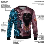 Custom West Ham United Skull Collage Claret Sweater Best Selling
