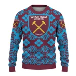 Custom West Ham United Snowflake Matrix Claret Sweater Best Selling