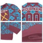 Custom West Ham United Snowflake Matrix Claret Sweater Best Selling