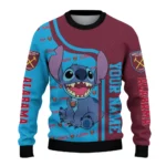 Custom West Ham United Stitch Art Prints Claret Sweater Best Selling