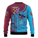Custom West Ham United Stitch Art Prints Claret Sweater Best Selling
