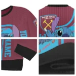 Custom West Ham United Stitch Art Prints Claret Sweater Best Selling