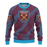 Custom West Ham United Stripe Motion Claret Sweater Best Selling