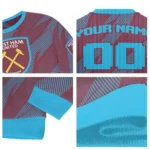 Custom West Ham United Stripe Motion Claret Sweater Best Selling
