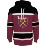Custom West Ham United Striped Pattern Claret Hoodie Best Selling