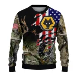 Custom Wolverhampton Wanderers American Flag Claw Sweater Best Selling