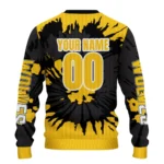 Custom Wolverhampton Wanderers Burst Swirl Old Gold Sweater Best Selling