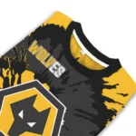 Custom Wolverhampton Wanderers Burst Swirl Old Gold Sweater Best Selling