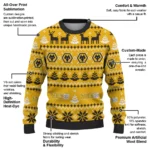 Custom Wolverhampton Wanderers Christmas Designs Old Gold Sweater Best Selling