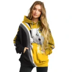Custom Wolverhampton Wanderers Peeking Snoopy Old Gold Hoodie Best Selling