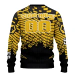Custom Wolverhampton Wanderers Pixel Flow Old Gold Black Sweater Best Selling