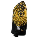 Custom Wolverhampton Wanderers Pixel Flow Old Gold Black Sweater Best Selling