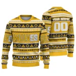 Custom Wolverhampton Wanderers Tent Stripes Old Gold White Sweater Best Selling